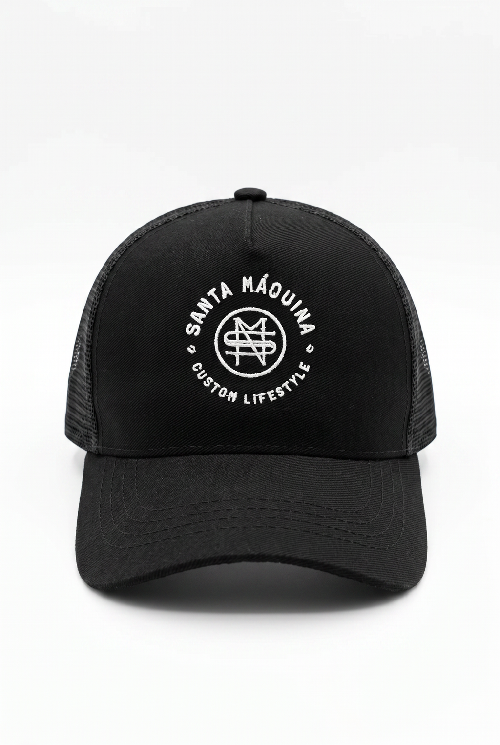 Boné Trucker Logo Preto
