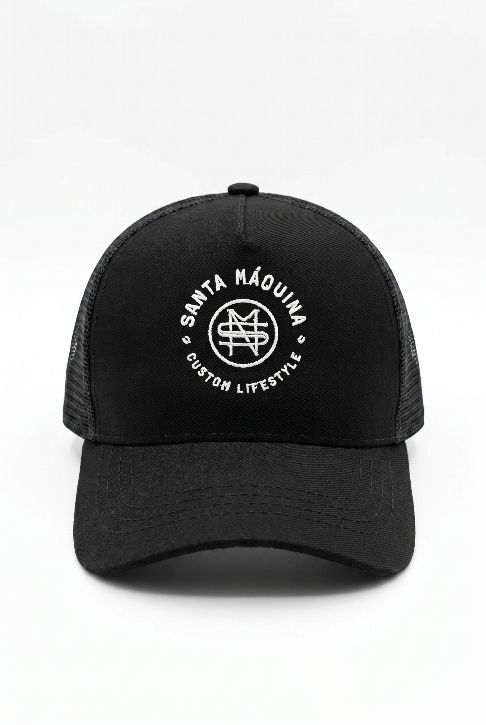 Boné Trucker Logo Preto